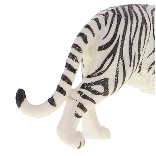 Cuasting Figura realista de tigre siberiano animal salvaje modelo figura niños juguete educativo regalos blanco