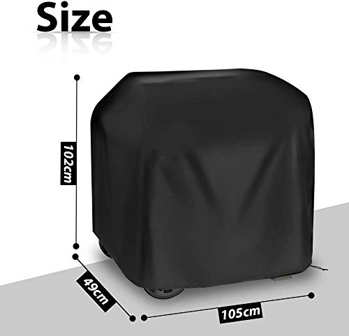 Cubierta para Barbacoa 105x49x102cm Impermeable 210D Oxford Funda Protectora para Barbacoa Protector para Barbacoa Funda para Barbacoa para al Aire Libre Resistente al Desgarro Anti-Viento/UV