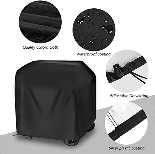 Cubierta para Barbacoa 105x49x102cm Impermeable 210D Oxford Funda Protectora para Barbacoa Protector para Barbacoa Funda para Barbacoa para al Aire Libre Resistente al Desgarro Anti-Viento/UV