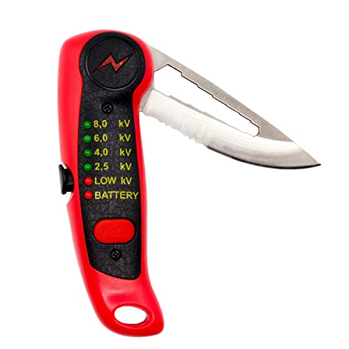 Cuchillo Agrícola y Tester Probador Corriente para Cercas Eléctricas Boundary Blade – Detector de Voltaje con Indicadores de Rango y Destornillador