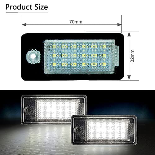 D-Lumina Luces de matrícula Bombillas LED Lámparas de matrícula traseras compatibles con Q7 A3 S3 A4 S4 RS4 A6 C6 S6 RS6 A8 S8, paquete de 2