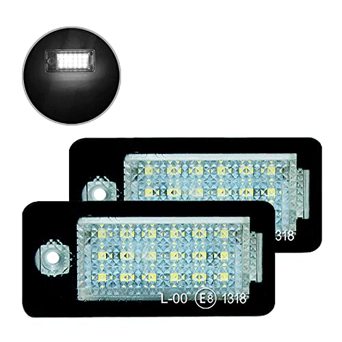 D-Lumina Luces de matrícula Bombillas LED Lámparas de matrícula traseras compatibles con Q7 A3 S3 A4 S4 RS4 A6 C6 S6 RS6 A8 S8, paquete de 2