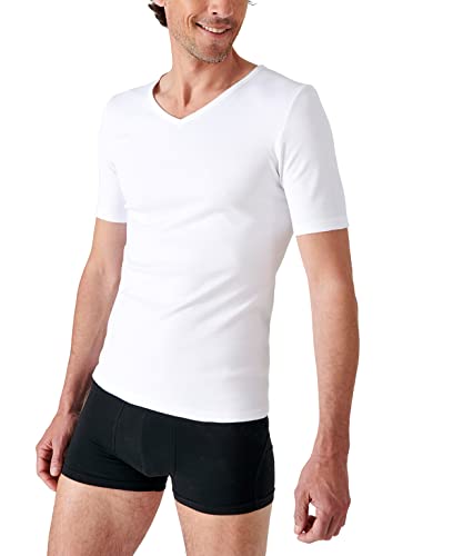 Damart Camiseta con Cuello en V y Malla Interlock Thermolactyl Grado 3 térmica, Blanc (Blanc), L para Hombre