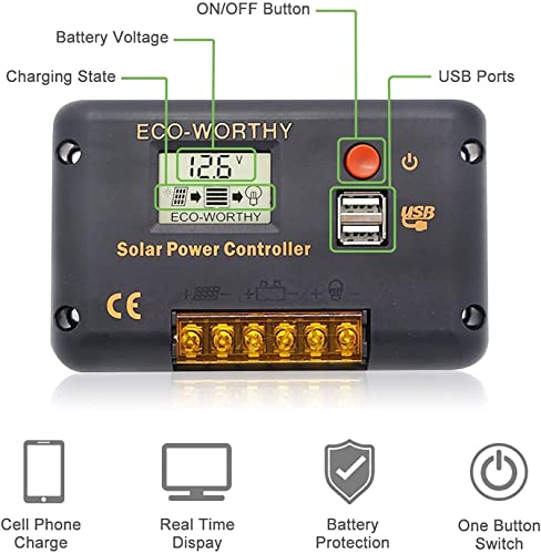 DCHOUSE Solar Pozo Bomba Kit, 12V Solar Agua Bomba+150W Solar Panel Kit + 20A Carga Controlador, Pozo, Riego, llenado Agua Tanque, Entrega en 2 Paquetes