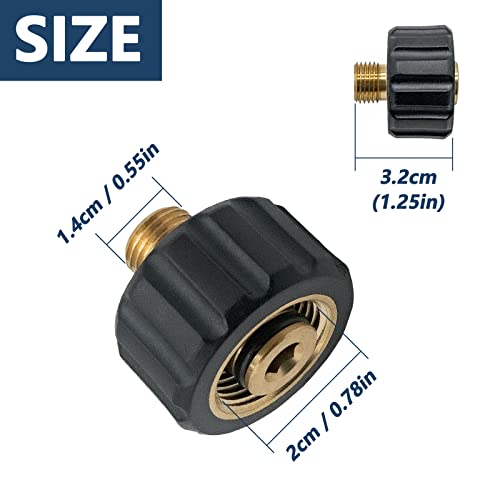 DERASL Conector de latón 1/4 + Conector de Pistola de Espuma de Cobre Hembra, el Adaptador de Pistola de Espuma es Adecuado para limpiadores de Alta presión de la Serie Karcher HD