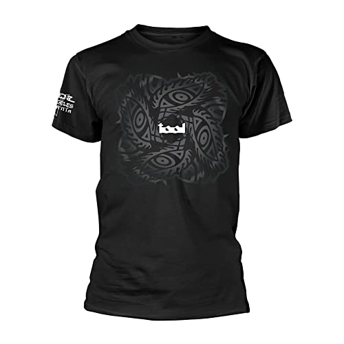 Desconocido Camiseta Hombre con Logo Negro, Negro, L