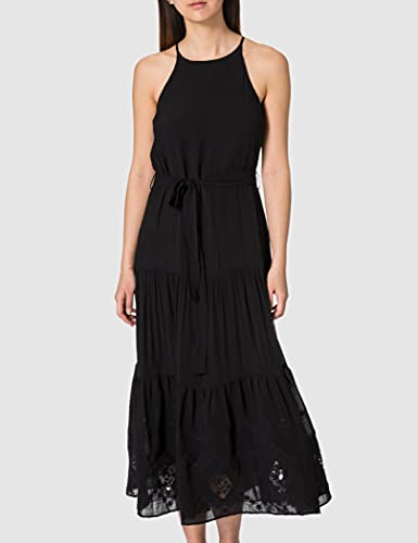 Desigual Chaleco de la Marca Jacksonville Vestido Informal, Negro, L para Mujer