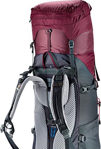 Deuter Aircontact Lite 45 + 10 SL Mochila, Unisex Adulto, Rojo (Maron-Graphite), 74 Centimeters