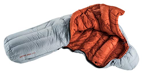 deuter Astro Pro 400 Saco de Dormir de plumón, Unisex-Adult, Tin-Paprika, Regular