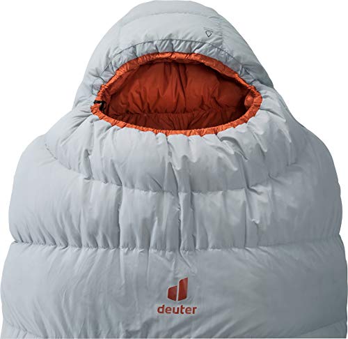 deuter Astro Pro 400 Saco de Dormir de plumón, Unisex-Adult, Tin-Paprika, Regular