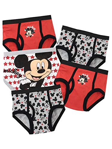 Disney Ropa Interior para niños Mickey Mouse - Paquete de 5-2 a 3 Años