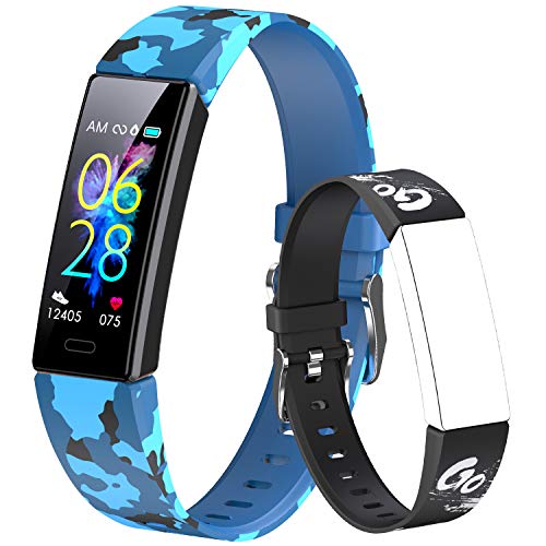 Dwfit Pulsera Actividad Inteligente Reloj Inteligente para Niños Niñas, Impermeable IP68 Deportivo Smartwatch con Podómetro Pulsómetros Monitor de Sueño Contador de Caloría