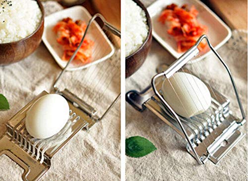 DXIA Cortador Huevos Duros, Gourmet Cortador Huevo Duro, Acero Inoxidable Pulido cocina herramienta de cocina (1)