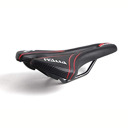 DYQ Asiento de Bicicleta MTB Nueva sillín Selle Italia Ultraligero Bicicleta de montaña ergonómico cómodo Camino de Onda Montar de la Bici de Ciclo del Asiento (Color : Black Orange)