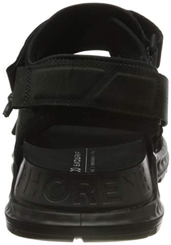 ECCO Exowrap, Sandal Plana Hombre, Negro Y Negro, 43 EU