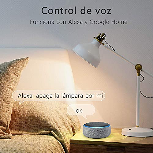 eMylo Interruptor WiFi inteligente Interruptor WiFi de relé inalámbrico universal Temporizador Control remoto Interruptor de luz Control por voz Admite Alexa, Google Home a través de IOS Android 5Pack