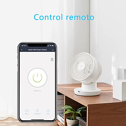 eMylo Interruptor WiFi inteligente Interruptor WiFi de relé inalámbrico universal Temporizador Control remoto Interruptor de luz Control por voz Admite Alexa, Google Home a través de IOS Android 5Pack