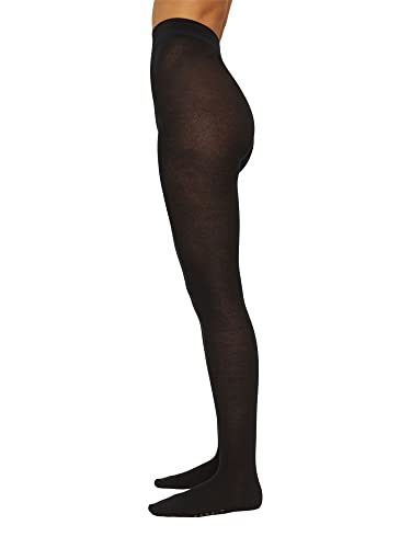 Esprit Cotton Feeling Tights Pantimedias, Negro (Black 3000), 44-46 para Mujer