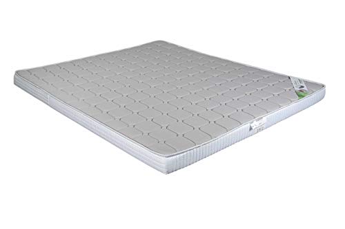 EVERGREENWEB - Colchón 120x190 cm Alto 10 cm para sofá Cama con Espuma viscoelástica | Pliegue en el Asiento - Ortopédico, Blanco, hipoalergénico, Cordones de fijación para sofá Cama