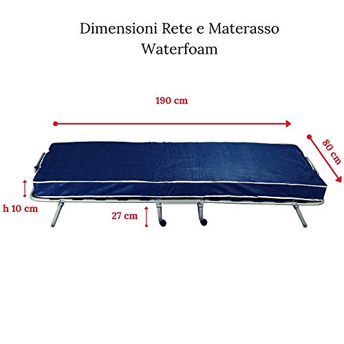 Evergreenweb - Cómoda Cama Plegable de Invitados con colchón de Espuma 80x190 10 cm de Altura + Almohada viscoelastica