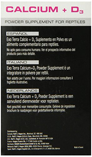 EXO TERRA Calcio en Polvo y Vitamina D3-90 gr