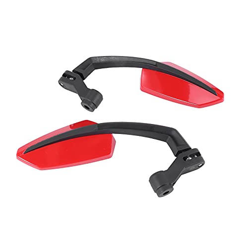 Fanuse Espejo Retrovisor Universal para Motocicleta con M8 M10 Pernos Roscados en Sentido Horario y Antihorario ATV Ciclomotor Scooter Cruiser Roller Rojo