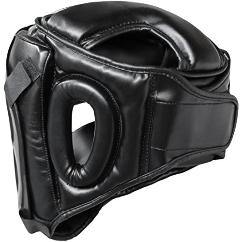 Farabi Sports Guardia Protector de Cabeza Cara de Ahorro de Casco con la Cara Frontal extraíble Grill (Black, Large)