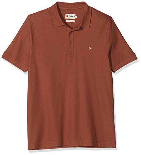 Farah Classic Cove Camisa de Polo, Marrón (ámbar Oscuro 841), XXL para Hombre