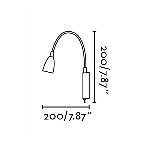 Faro Barcelona 41019 - LOKE Aplique (bombilla incluida) LED, 3W, aluminio, metal, silicona, pvc, color blanco