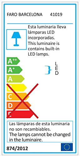 Faro Barcelona 41019 - LOKE Aplique (bombilla incluida) LED, 3W, aluminio, metal, silicona, pvc, color blanco