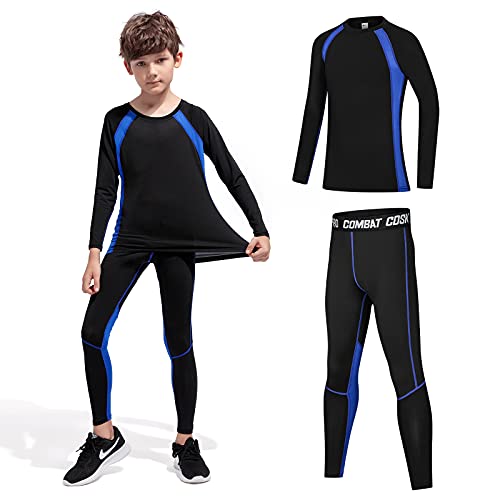 Fengzio Ropa Termica Niño Ropa Interior Térmica Esqui Niño Ropa Interior Funcional Niño Conjuntos Ropa Interior Deportes de Invierno Térmica para Running (28(146/152) 140-145CM)