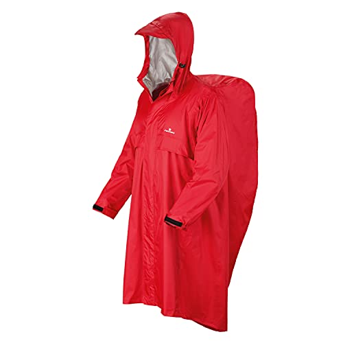 Ferrino Trekker Chaqueta para Lluvia, Rot, 140 Centimeters Unisex Adulto