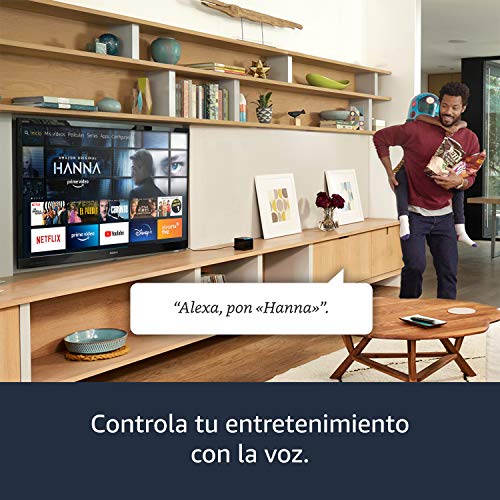 Fire TV Cube, Reacondicionado Certificado | Reproductor multimedia en streaming con control por voz a través de Alexa y Ultra HD 4K