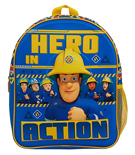 Fireman Sam Mochila para niños con correas impresas, Blue, Talla única, Mochila