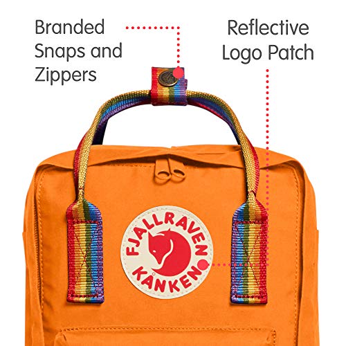 Fjallraven F23621-212-907 Kånken Rainbow Mini Burnt Orange-Rainbow Pattern OneSize