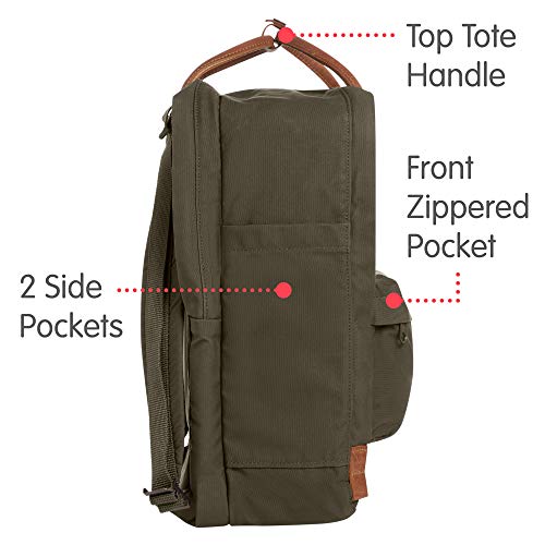 Fjällräven Kånken No 2 Laptop 15, Mochila Unisex, Verde (Dark Olive), Talla única