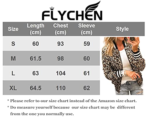 FLYCHEN Chaqueta Blázer para Mujer Blázer Estampado Floral por Todas Partes Chaqueta Mujer Bomber Manga Larga con Cremallera de Moda, 1 verde Blanco flor, M