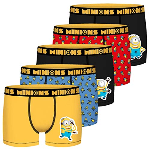 Freegun - Lot de 5 Boxers Garçons Les Minions 6/8 ans - Multicolore