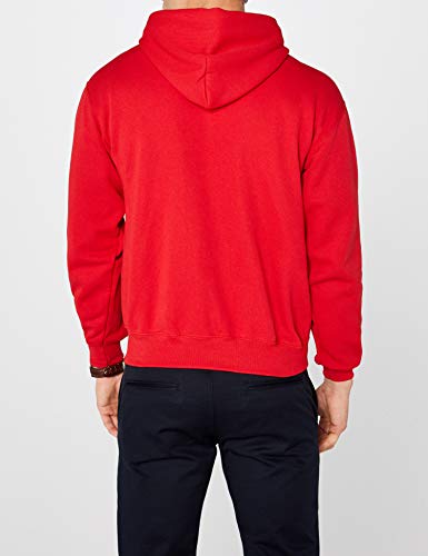 Fruit of the Loom SS026M, Sudadera con capucha y cremallera Para Hombre, Rojo (Red), Large