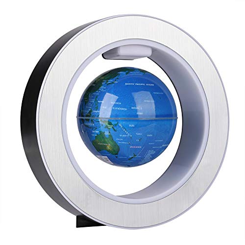 FTVOGUE Globo Flotante del Mapa del Mundo de la levitación magnética del Globo con la decoración Ligera del LED para los Ornamentos del Regalo (EU 220V)