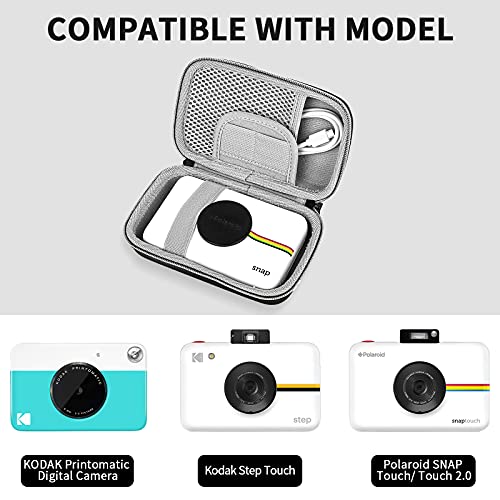 Funda Estuche para Polaroid Snap & Snap Touch Cámara Digital instantánea portátil, Protectora Almacenamiento Rígida Caja Bolsa de Viaje Bolso(Black)