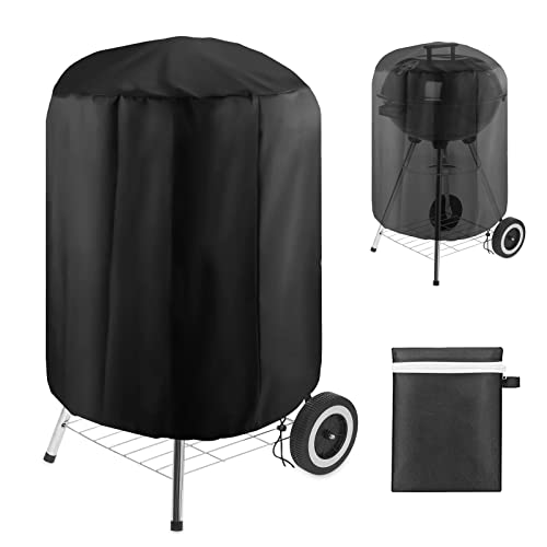 Funda para Barbacoa Impermeable, Mture Cubierta para Barbacoa Redonda Cubierta de la Parrilla Impermeable Anti-Viento/UV/Pequeña Cubierta de Parrilla de Gas (77x58cm)