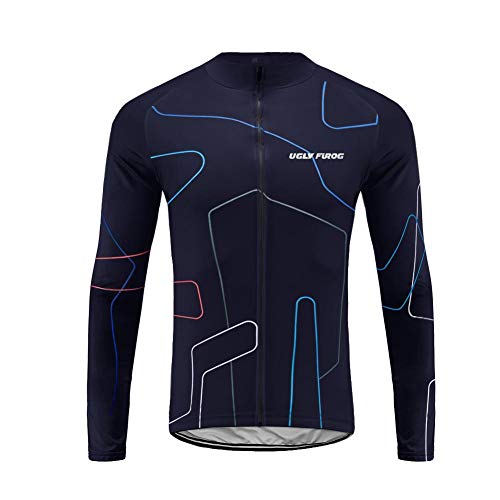 Future Sports Bike Wear Hombres Invierno Térmico Ropa de Ciclismo Bicicleta Conjunto Traje de Ropa Deportiva Jersey de Manga Larga + Pantalones Respirable Secado Rápido/Bodies