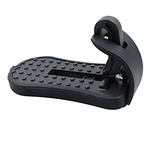 fuxunamz Peldaño Puerta Coche Plegable Automóvil - Estribo de Aluminio y Silicona, Escalera de pie de Coche Mini con Cabeza de Martillo de Seguridad, sin complicaciones para Subir al Techo, Negro