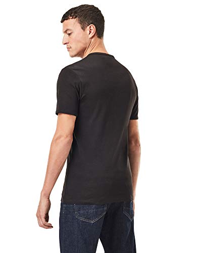 G-STAR RAW Base V T S/s 2-Pack Camiseta, Negro (Black 990), L para Hombre