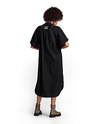 G-STAR RAW Baseball Scoop Hem Vestido Casual, Negro (Pitch Black C844-a810), S para Mujer