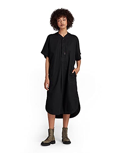 G-STAR RAW Baseball Scoop Hem Vestido Casual, Negro (Pitch Black C844-a810), S para Mujer