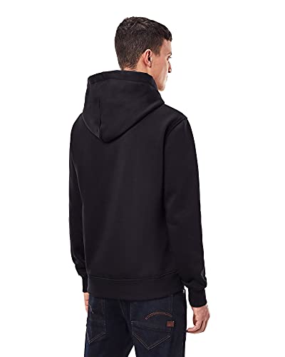 G-STAR RAW G Raw Hooded Sudadera con Capucha, Dk Black A971-6484, XS para Hombre