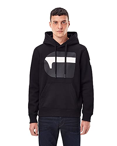 G-STAR RAW G Raw Hooded Sudadera con Capucha, Dk Black A971-6484, XS para Hombre