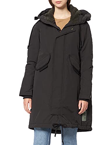 G-STAR RAW Parka con Capucha para Pesca, Negro (Dk Black A281-6484), XL para Mujer